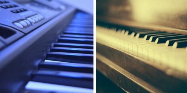 an acoustic piano or a digital piano
