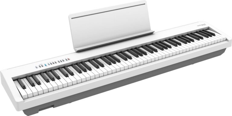 White Roland FP-30X piano